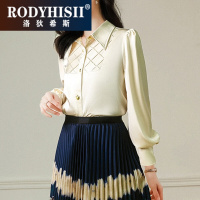 RODYHISII品牌衬衫女春季新款雪纺设计感小众法式别致气质长袖上衣