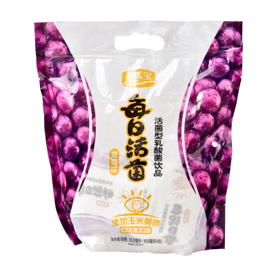 君乐宝每日活菌葡萄味酸牛奶100ml*8