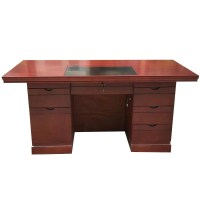 鑫智创电脑桌办公家具主管桌职员贴实木皮油漆桌