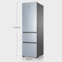 海尔(Haier)341升三门冰箱 彩晶一级能效 阻氧干湿分储 母婴空间 家用电冰箱 BCD-341WSGZU1