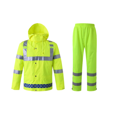 凯圣蓝 FSG-011 防水反光雨衣套装 荧光黄 均码
