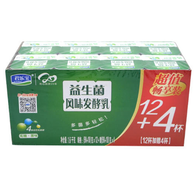 君乐宝益生菌酸奶（原味）90g*16杯