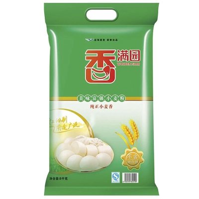 香满园面粉 美味富强粉5kg/袋 中筋面粉 家用小麦粉 面条包子饺子馒头 烘焙