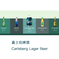 [倾酒倾饮旗舰店]嘉士伯啤酒 Carlsberg Lager Beer 英国进口330ml*24瓶装啤酒