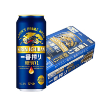 [倾酒倾饮旗舰店]日本KIRIN/麒麟一番榨无糖啤酒500ml*24罐进口