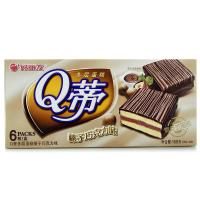 好丽友(Orion) 糕点 Q蒂蛋糕 榛子巧克力味168g/盒 6枚(蛋糕礼盒) 新老包装交替发货中