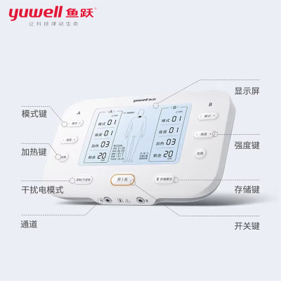 鱼跃(yuwell)理疗仪中频电疗仪双通道SZP-620E腰腿颈椎病肩周炎腰椎间盘突出可加热按摩仪送父母