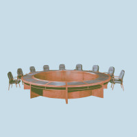 红本 HB-9940 办公桌 圆形会议台 会议桌