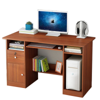 红本 HB-852 台式电脑桌家用抽屉书桌现代简约办公学习桌带锁写字桌子 【主机款四抽】