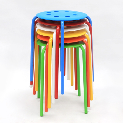 迪玛森精品塑料圆凳子家用客厅经济型八孔玛留斯现代简约快餐饭店排队椅