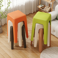 韵美舞灵塑料凳子加厚可叠放家用软包方凳现代简约客厅餐桌高板凳创意椅子