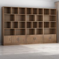 迪玛森书架置物架落地简易书柜一体靠墙家用柜子储物柜办公室产品展示柜