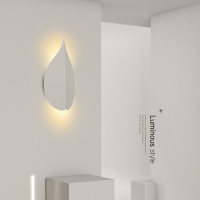 知渡创意壁灯led现代简约叶子北欧客厅灯个性主卧室灯床头设计师灯具