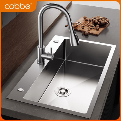 卡贝Cobbe洗菜盆单槽不锈钢304厨房水槽大单槽台下盆加厚洗碗槽洗菜池