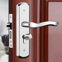 阿斯卡利门锁室内家用通用型房门锁卧室不锈钢门把手手柄房间老式木门锁具
