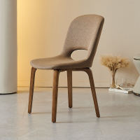 阿斯卡利(ASCARI)餐椅白蜡木椅子布艺布面现代简约家用餐厅休闲靠背椅