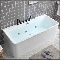 浴缸小户型按摩独立式亚克力浴缸藤印象成人家用冲浪保温恒温浴缸