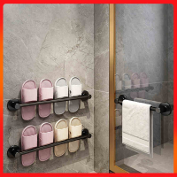 藤印象浴室拖鞋架壁挂式免打孔卫生间墙壁厕所鞋子沥水架收纳置物架DO