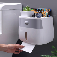 卫生纸盒手逗卫生间纸巾厕纸置物架厕所家用免打孔创意抽纸卷纸筒