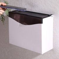 手逗卫生间厕纸盒厕所纸巾盒免打孔塑料壁挂式卫生纸盒浴室草纸盒