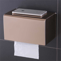 卫生间纸巾盒厕所卷纸架厕纸盒卷纸筒两用抽纸盒免打孔不锈钢