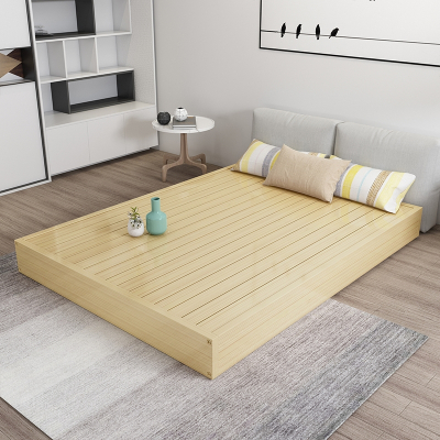 迪玛森榻榻米床架子板双人床无床头现代简约1.5米1.8落地铺床迪玛森矮床硬