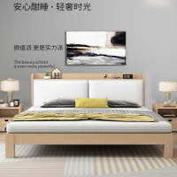 迪玛森床现代简约1.8米双人储物床经济型1.5米单人床出租房简易床架