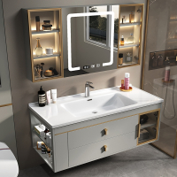 迪玛森浴室柜组合现代简约轻奢卫浴套装卫生间陶瓷一体盆洗脸洗手台盆柜
