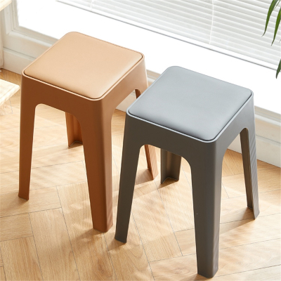 塑料凳子迪玛森加厚家用特厚现代简约可叠放摞叠久坐舒服椅子高圆凳板凳