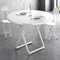 迪玛森可折叠餐桌椅组合现代简约休闲饭桌圆桌家用小户型吃饭桌子正方形