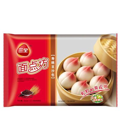 三全寿桃豆沙包300g