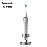 下(Panasonic)电动牙刷 双重声波震动 智能压力感应 悬浮式充电 EW-PDP51 银色款