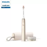 飞利浦(PHILIPS)电动牙刷HX9996/11成人男女充电式声波震动牙刷 清洁/美白/护龈多效合一 香槟金
