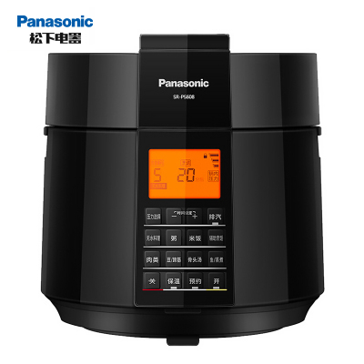 松下(Panasonic)多功能电压力锅高压锅家用智能三段压力电饭锅 SR-PS608