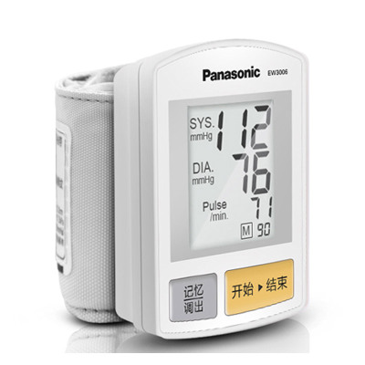 松下(Panasonic) 手腕式电子血压计 医用家用便携血压仪进口机芯 轻松精准高血压一键测量仪 EW3006