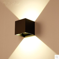 法耐(FANAI)简约现代雅黑色走廊过道壁灯极简led可调户外防水创意墙灯床头灯