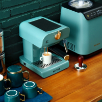 鼎锅居复古咖啡机家用小型半自动意式浓缩商用蒸汽打奶泡