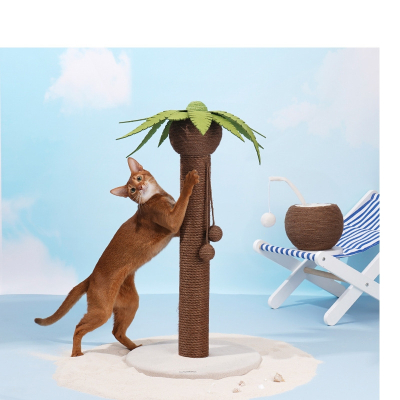 椰子树猫抓柱子猫爬架武速达剑麻猫抓板立式耐用猫爬柱猫玩具