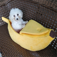 宠物用品米妮创意狗窝香蕉造型猫窝冬天保暖宠物窝香蕉船