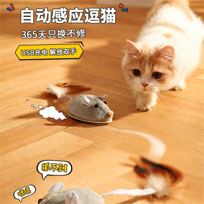 猫玩具自嗨武速达解闷电动小老鼠逗猫棒逗猫猫咪用品大全耐咬逗猫球