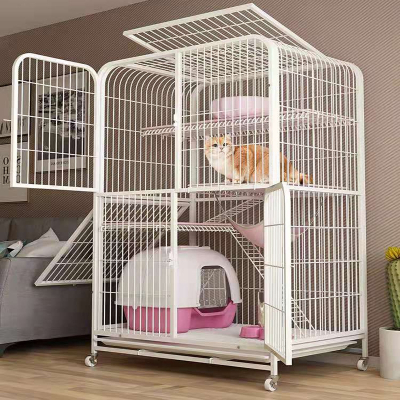米妮猫笼子猫别墅家用二三层猫窝大型猫舍带厕所猫咪宠物超大自由空间
