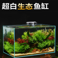 超白鱼缸玻璃桌面客厅生态小型斗鱼金鱼米妮乌龟缸造景懒人养鱼水草缸(MN-13)