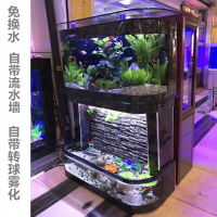 米妮定制大鱼缸中大型水陆缸龟箱家用免换水生态玻璃造景乌龟金鱼缸