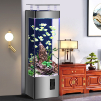 米妮客厅家用小型落地生态懒人免换水鱼缸高清玻璃观赏水族箱
