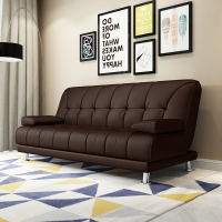 简约现代双人客厅可折叠沙发床曼莎佳人简易办公小户型皮艺沙发床1.8