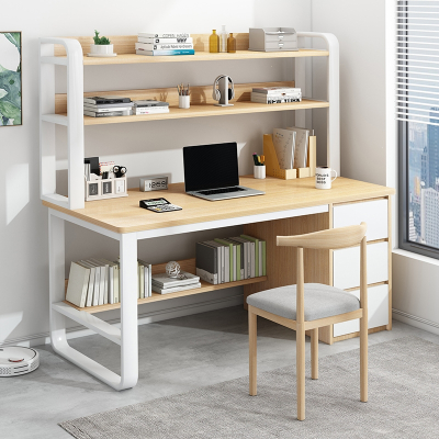 家用卧室书桌书架一体桌手逗简易电脑台式桌宿舍小型写字桌办公桌子