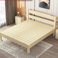 木床马居然1.5米经济型双人木现代简约1.8m出租房简易单人床1.2床架