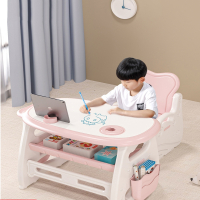 手逗儿童书桌学习桌小孩写字桌椅套装宝宝写作业的桌子家用幼儿玩具桌 多抽屉设计