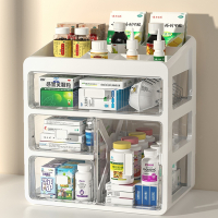 药箱知渡家庭装宿舍抽屉式家庭大容量药品药物整理箱家用医药筐收纳盒