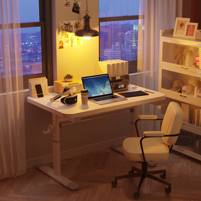知渡电脑桌台式可升降书桌学生家用学习写字桌卧室小型办公桌子工作台